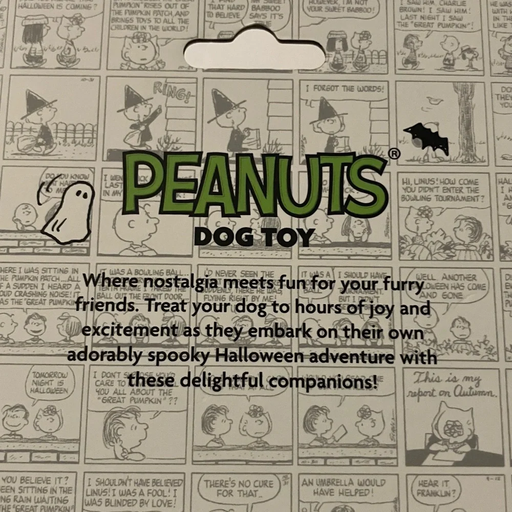 Peanuts Snoopy (Bat)and Woodstock (w/ pumpkin) Halloween Plush Duo Dog Toys‎